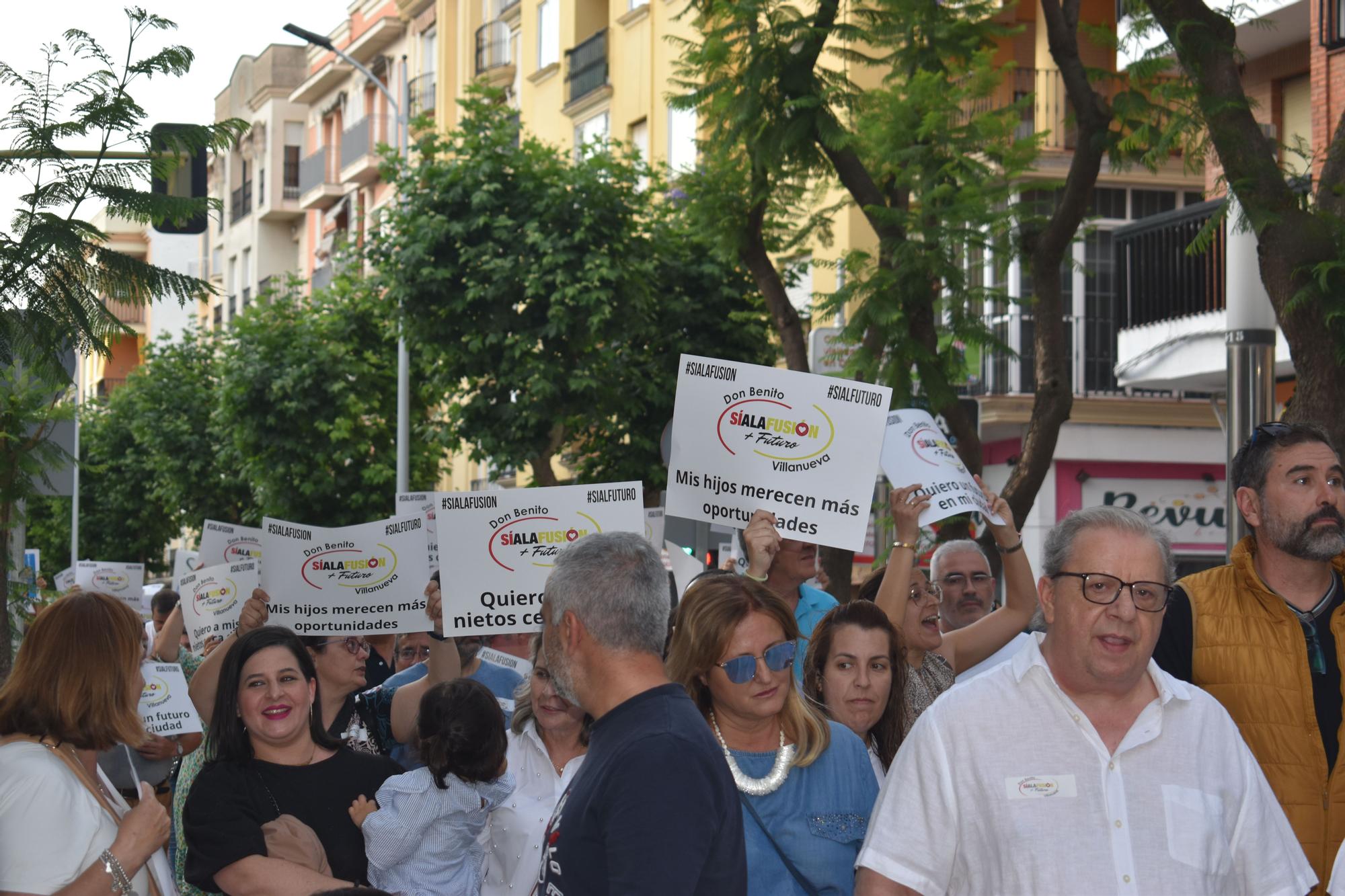 Manifestación en Don Benito por la fusión con Villanueva