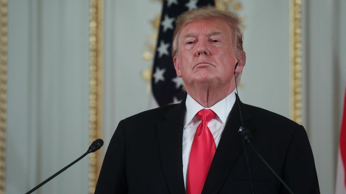 El presidente de EEUU, Donald Trump, durante su visita oficial en Tokio.