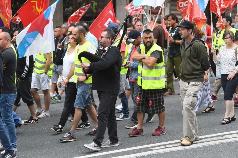 La protesta cortó el tráfico en el centro de la ciudad y provocó grandes retenciones de vehículos.