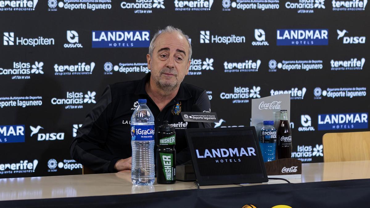 Txus Vidorreta, durante la rueda de prensa de este viernes.