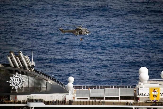 Evacuaciones aéreas de dos pasajeras de dos cruceros, a 500 y 650 kilómetros de Gran Canaria