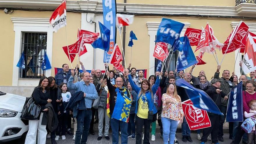 Protesta sindical en Manises.