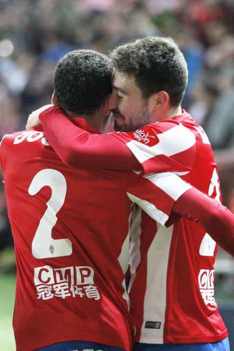 El partido entre el Sporting y el Celta, en imágenes