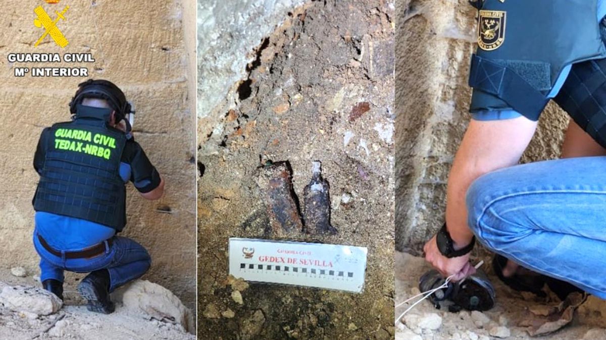 Las granadas de la Guerra Civil encontradas en Osuna.