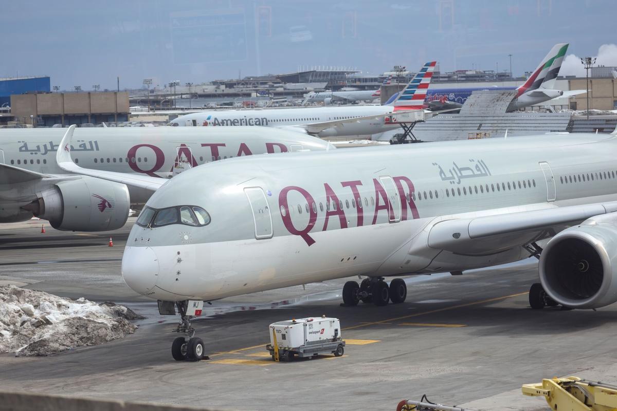 Imagen de archivo de un avión de Qatar Airways.