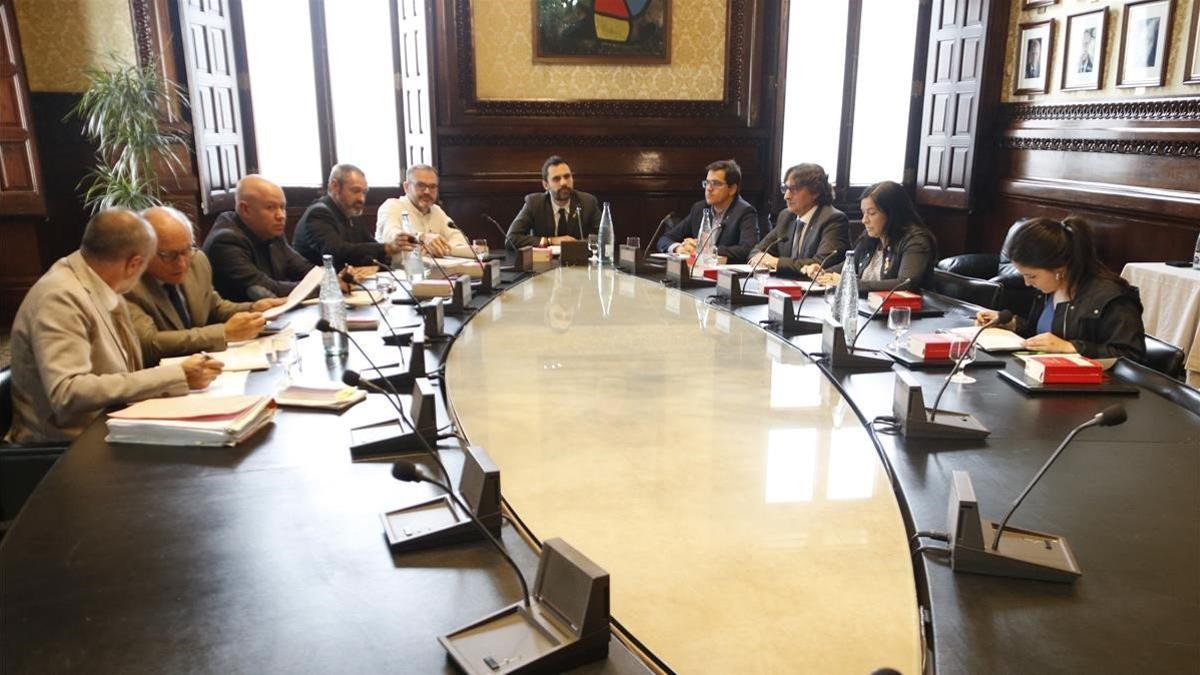 Reunión de la Mesa del Parlament.