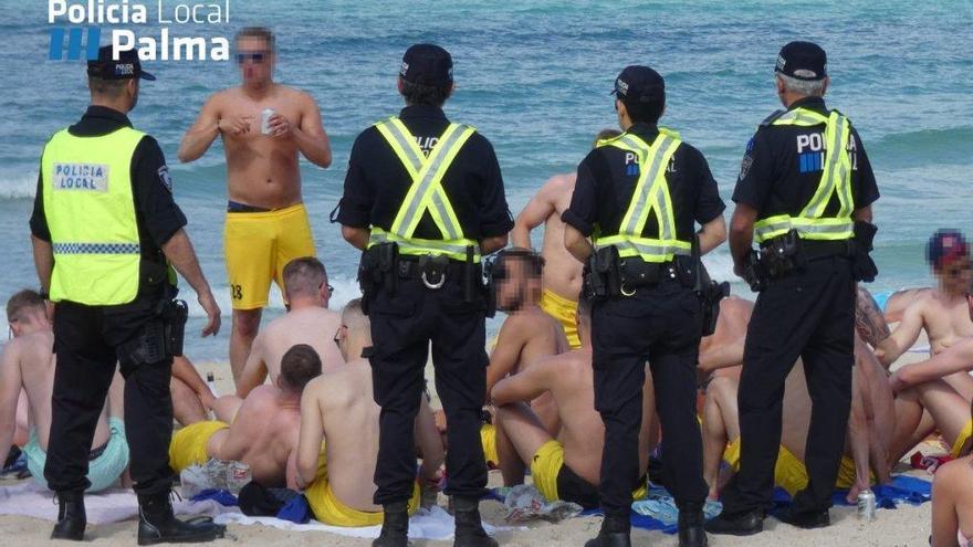 Polizeieinsatz gegen Saufgelage an der Playa de Palma