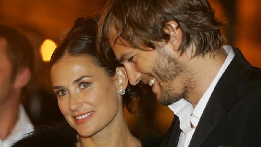 Demi Moore, junto a su marido Ashton Kutcher.