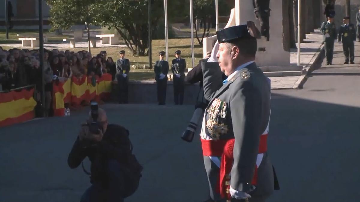 La despedida del teniente general de la Guardia Civil Pedro Vázquez Jarava