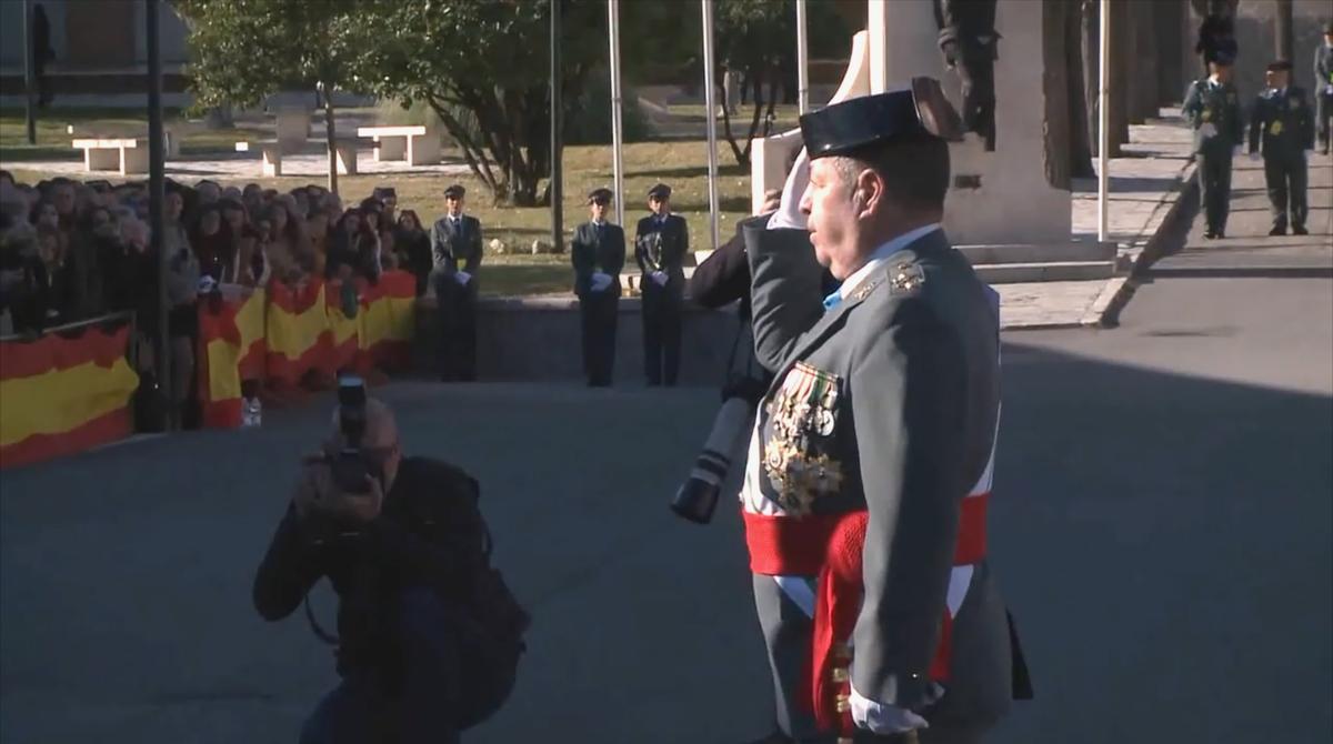 Ceremonia de despedida por pase al retiro del teniente general de la Guardia Civil Pedro Vázquez Jarava. 