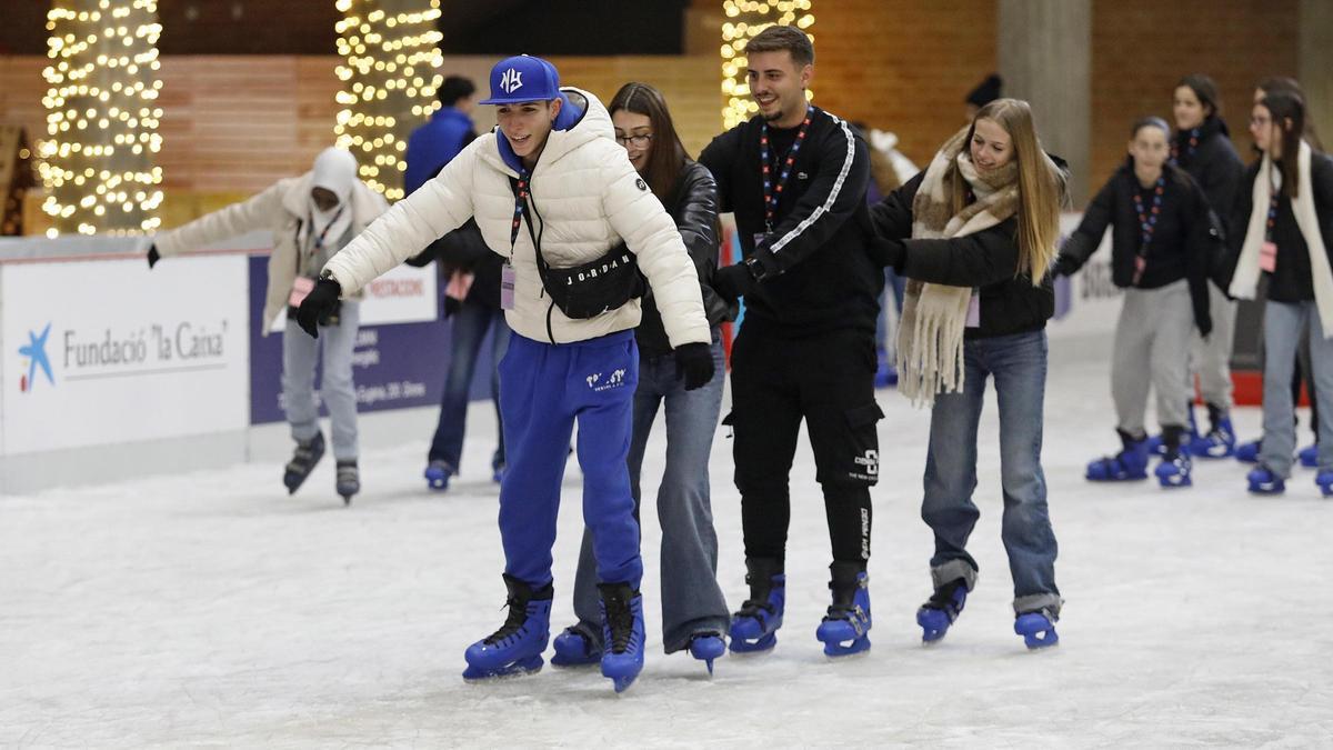 Una imatge de la pisa de gel de Girona de l'any passat.