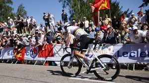 (France), 08/07/2025.- Slovenian rider Tadej Pogacar of UAE Team Emirates in action during the 4th stage of the Tour de France cycling race over 174.2km from Amiens to Rouen, France, 08 July 2025. (Ciclismo, Francia) EFE/EPA/MARTIN DIVISEK