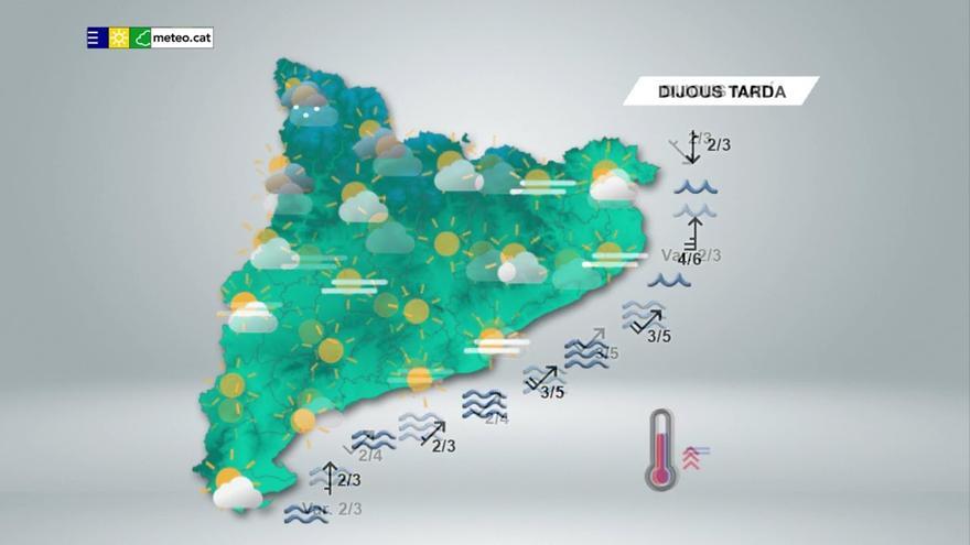 La previsió del temps per dijous: pugen les temperatures abans de l&#039;arribada d&#039;un front fred