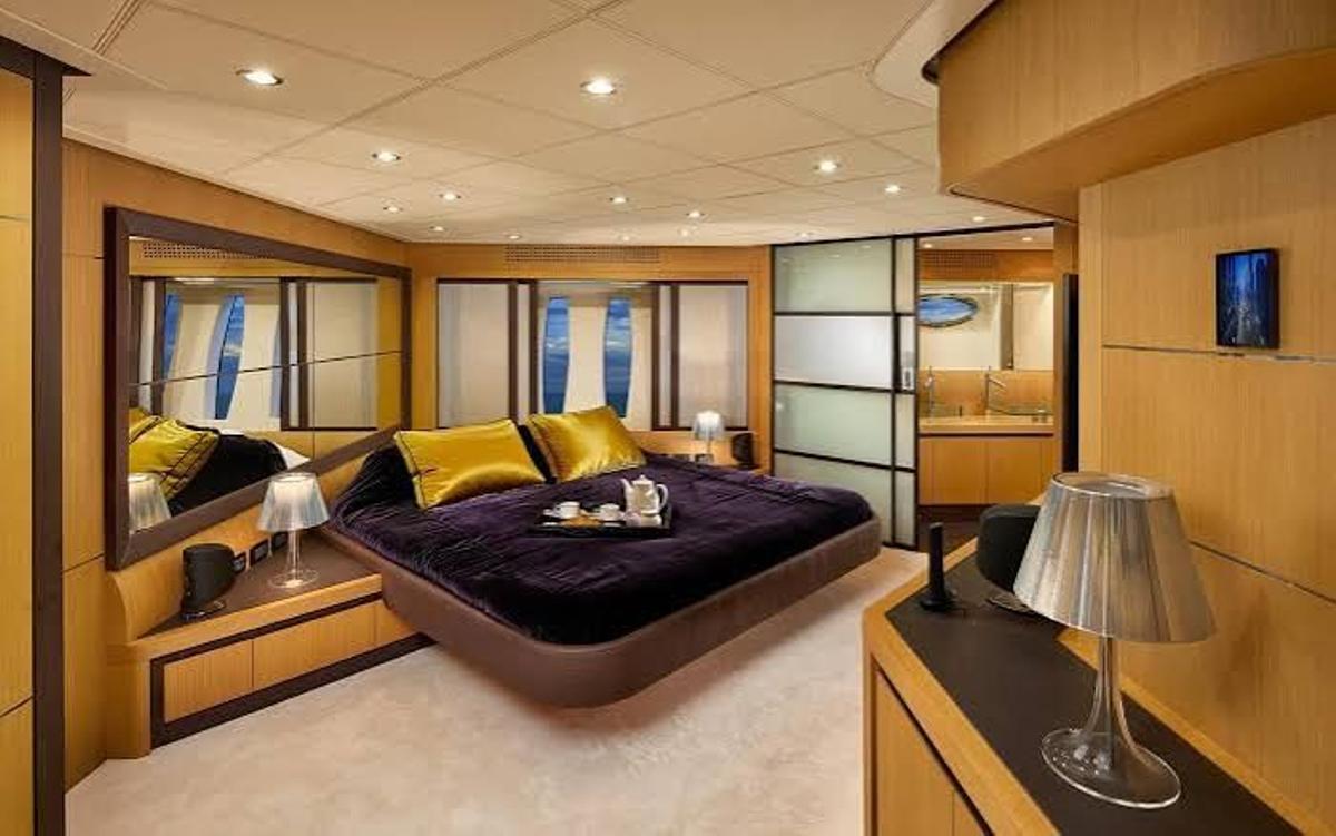 Dormitorio del yate de lujo preferido de Leo Messi, Shalimar II