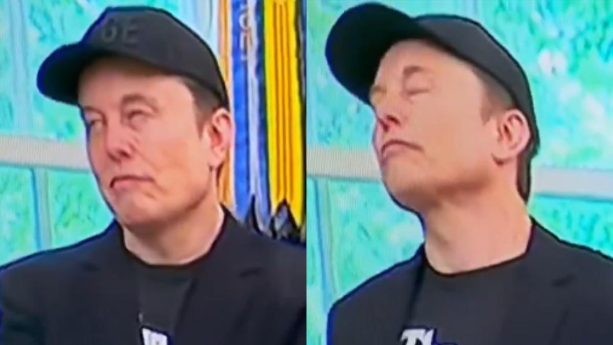 Elon Musk durante el acto de entrega de la medalla de oro de la Casa Blanca.