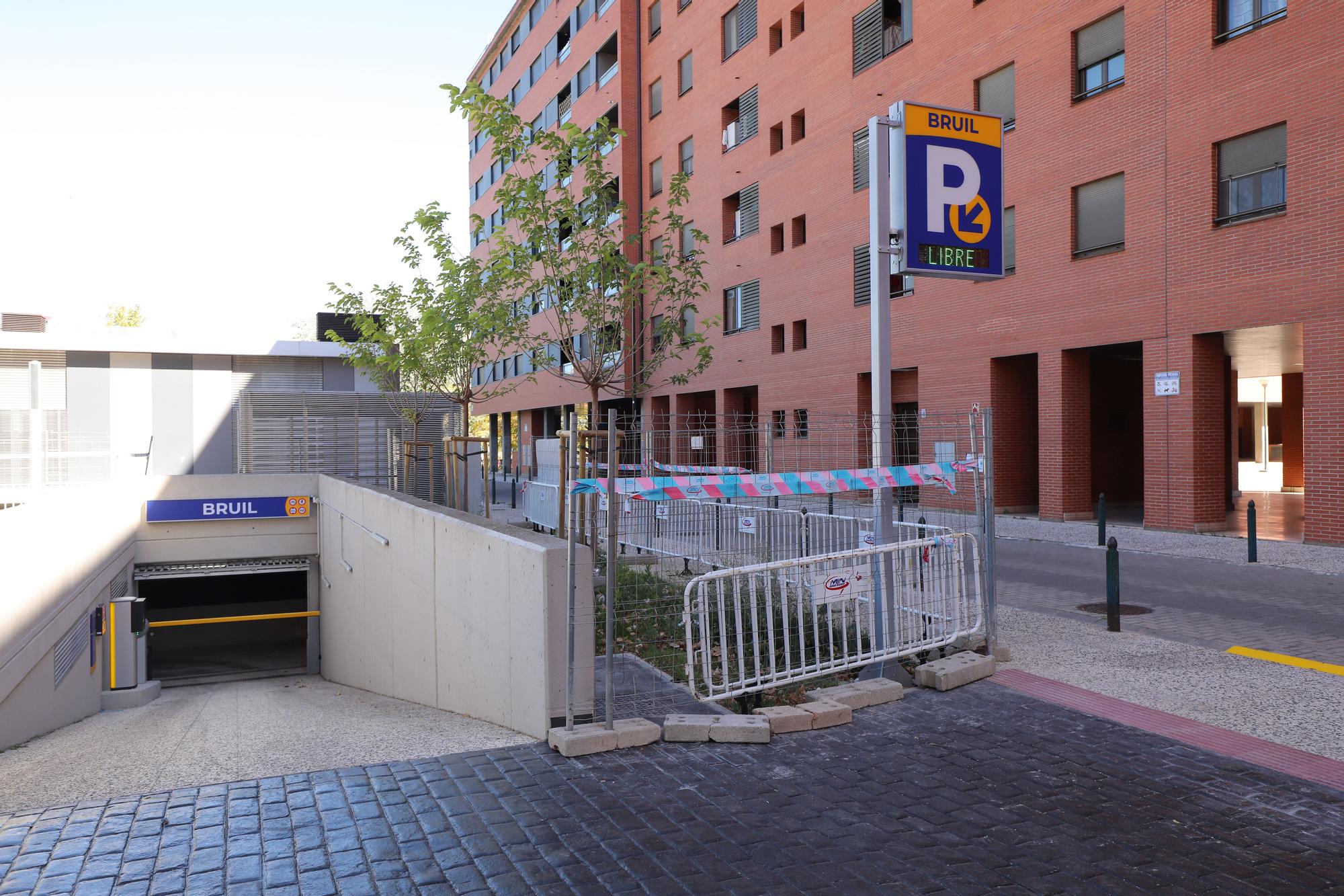 Así luce el nuevo parking del Parque Bruil de Zaragoza