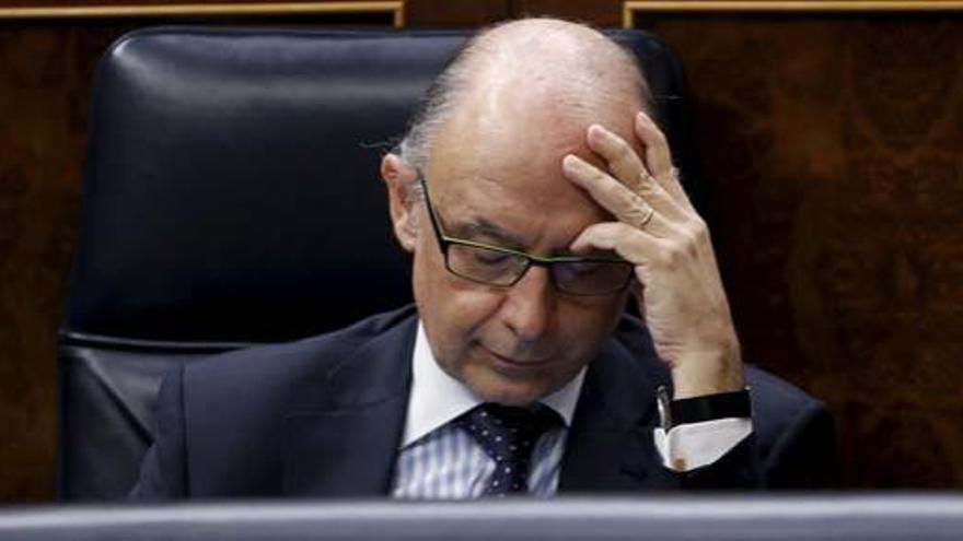 Montoro, durante la sesión en el Congreso.