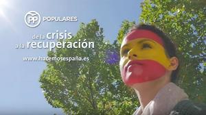 ’De la crisi a la recuperació: #hacemosEspaña’, vídeo en què el Partit Popular compara Espanya amb una pacient rehabilitada.