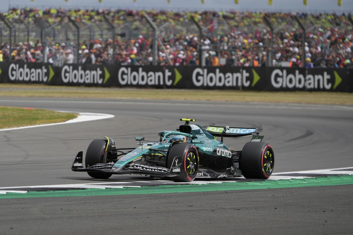 Fernando Alonso, en el circuito de Silverstone.