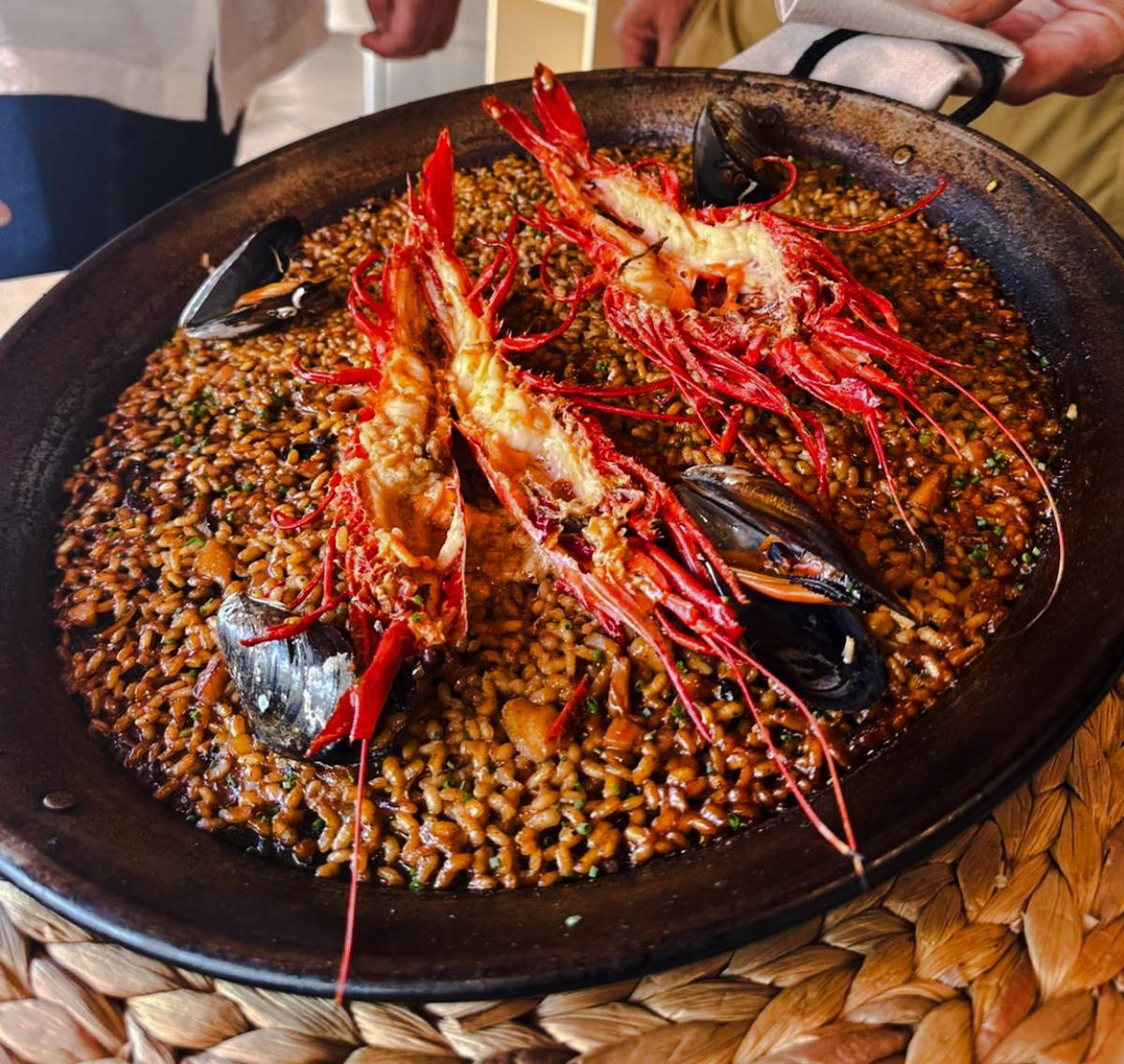 Arroz con carabineros de La Boca Junta.