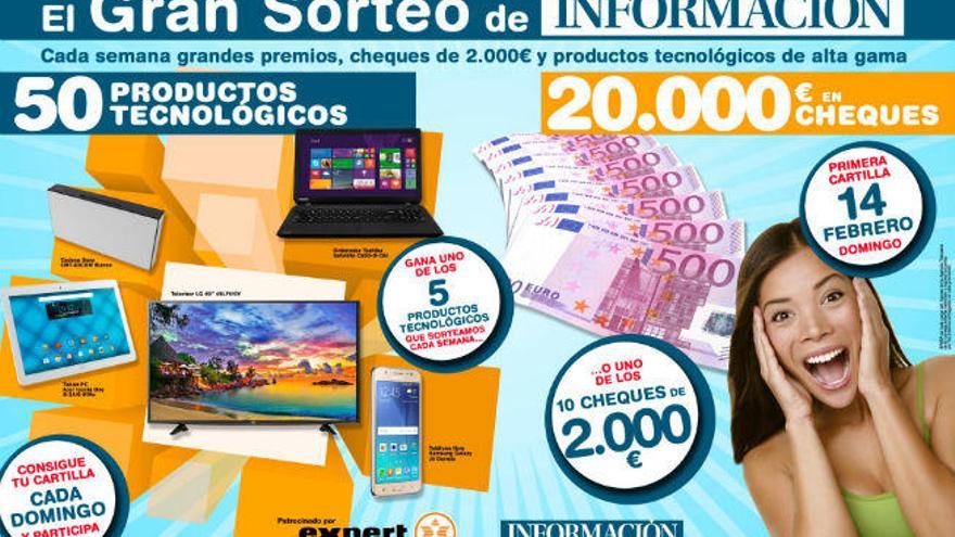 20.000 euros y 50 productos tecnológicos