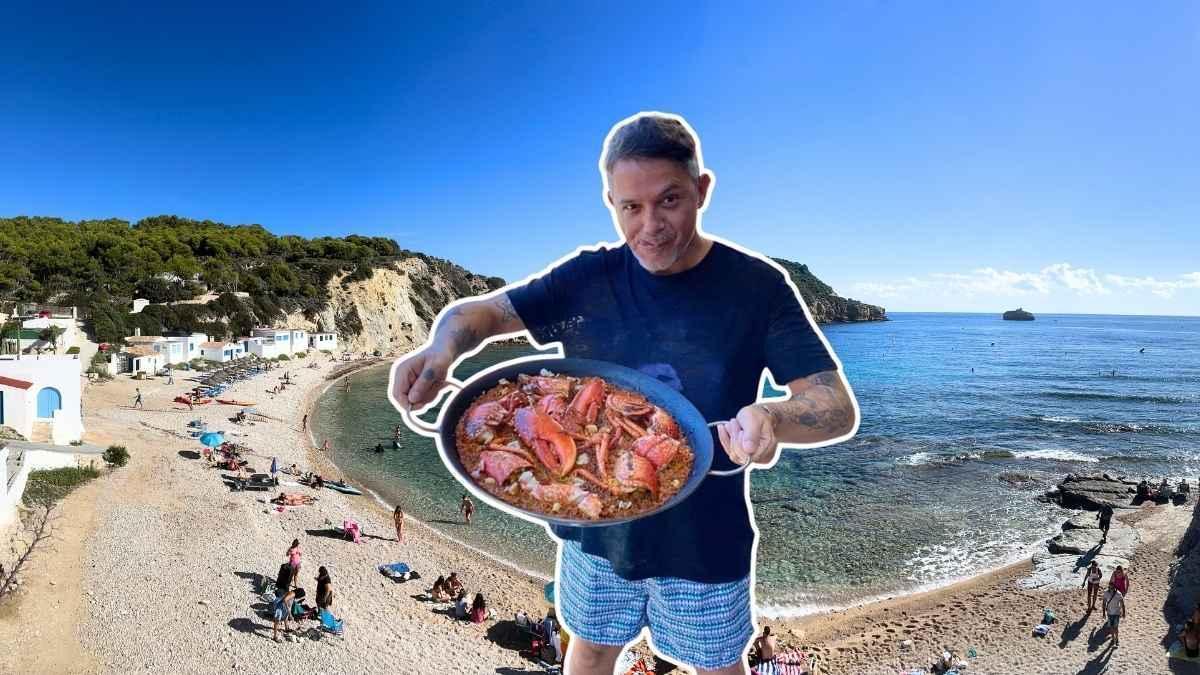 Alejandro Sanz en modo maestro paeller en Xàbia