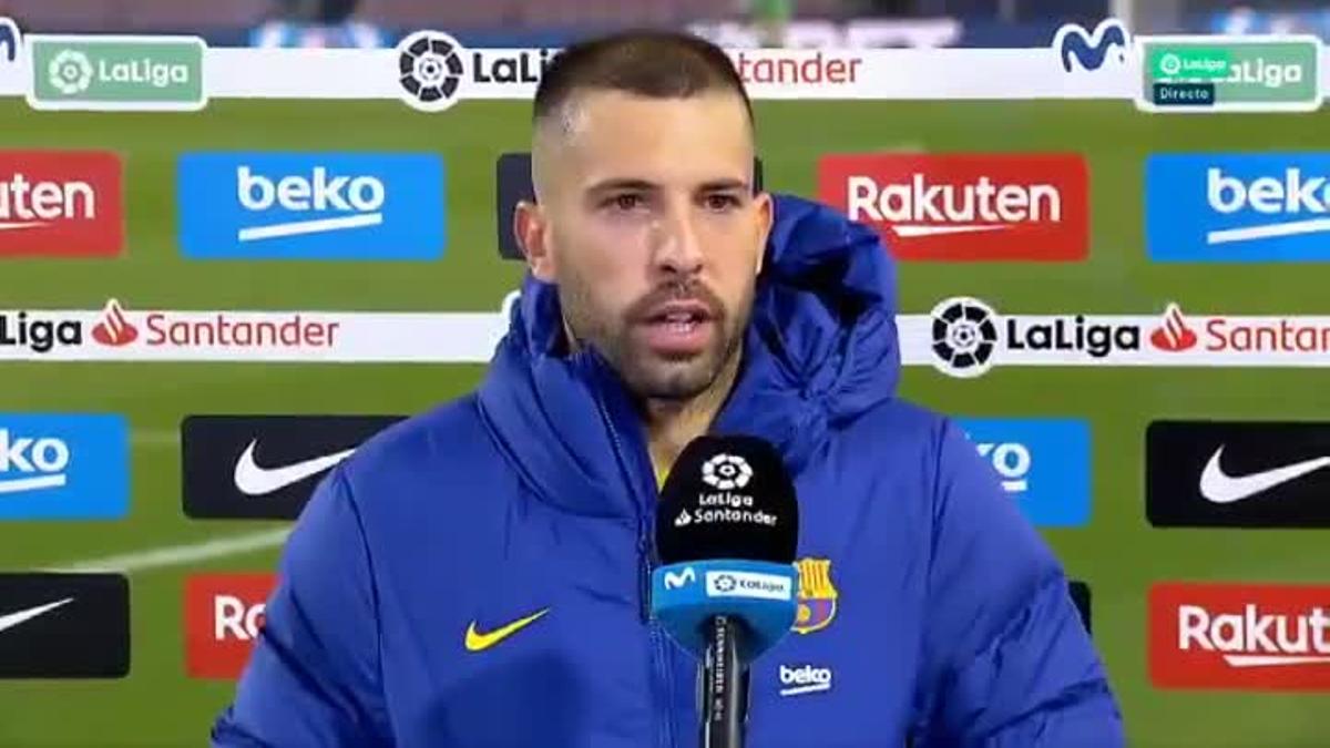 Jordi Alba: "Todo el equipo preferimos que Leo esté en el campo"