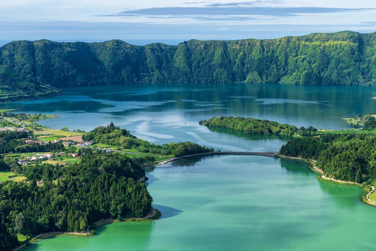 Lago Sete Cidades en las Azores.