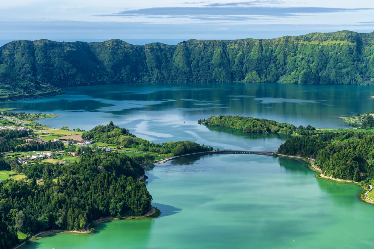 Lago Sete Cidades en las Azores.