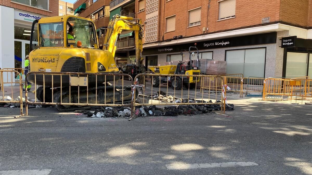 Obras en la Avenida de Guadalajara