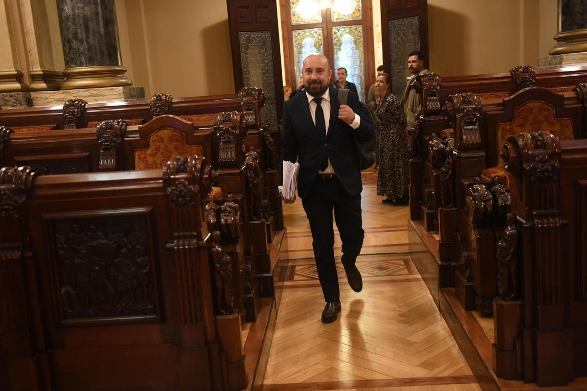 José Manuel Lage Tuñas, en el salón de plenos de A Coruña, en una imagen de archivo