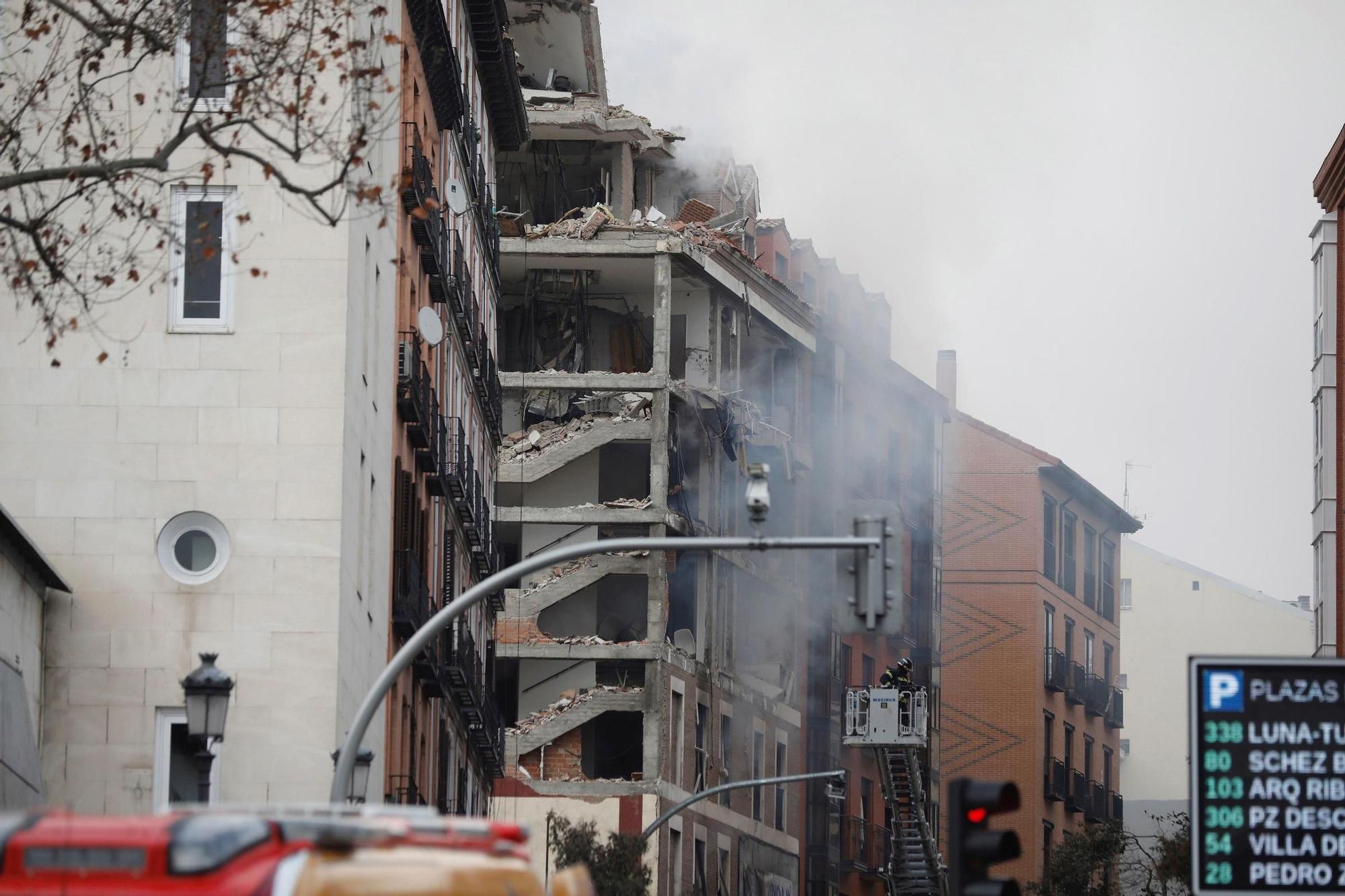 Al menos tres muertos en una fuerte explosión en un edificio del centro de Madrid