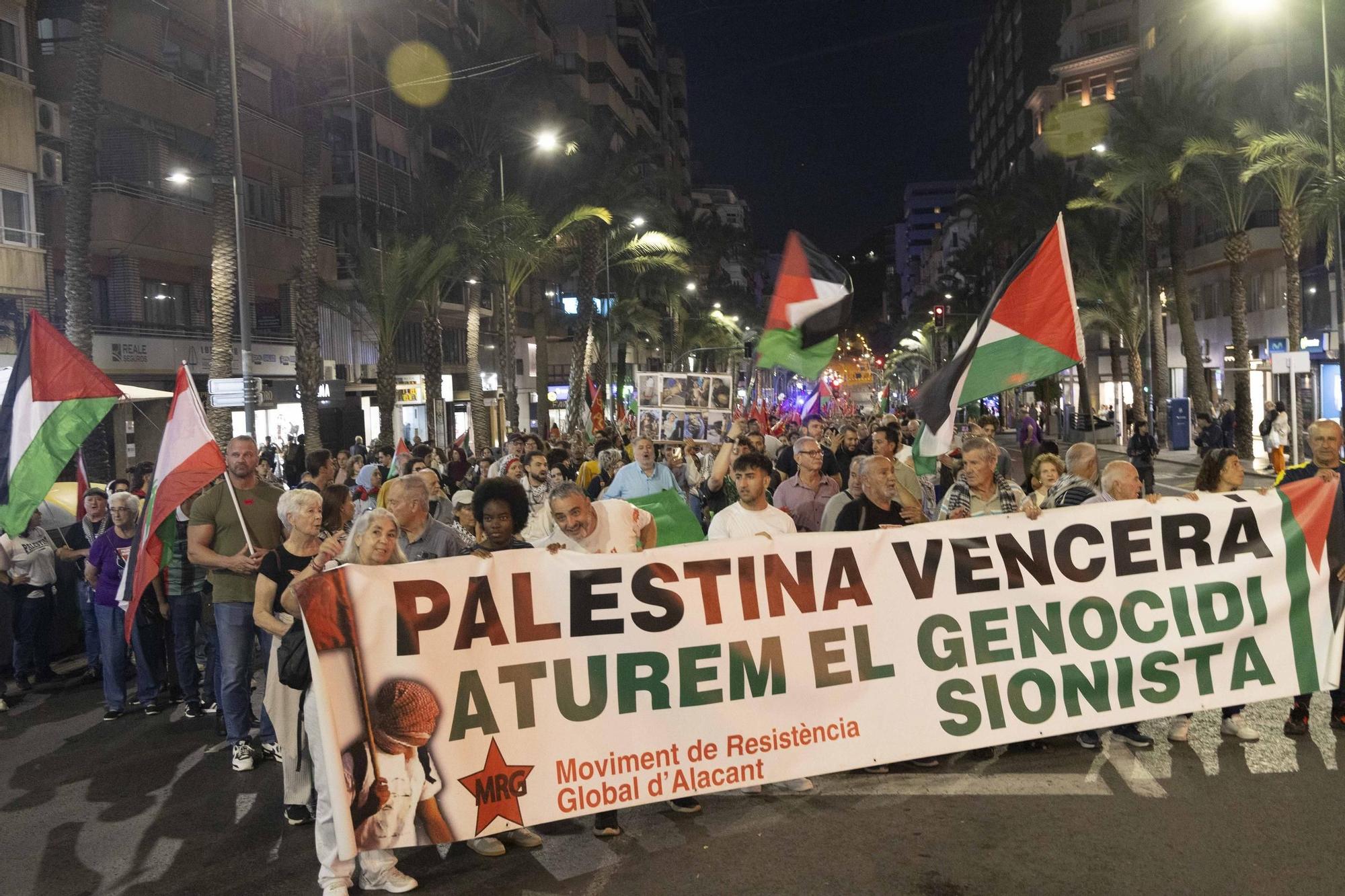 Alicante alza la voz por Palestina en una jornada de movilizaciones