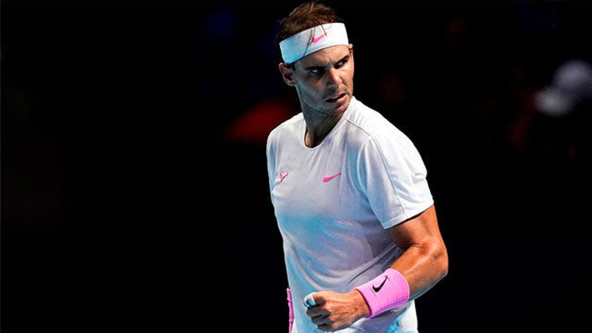 Nadal se mostró contento tras remontar el partido ante Medvédev