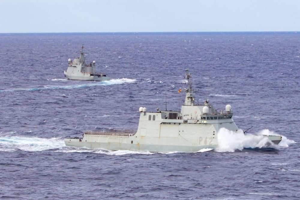 Adiestramiento militar junto al Puerto de La Luz