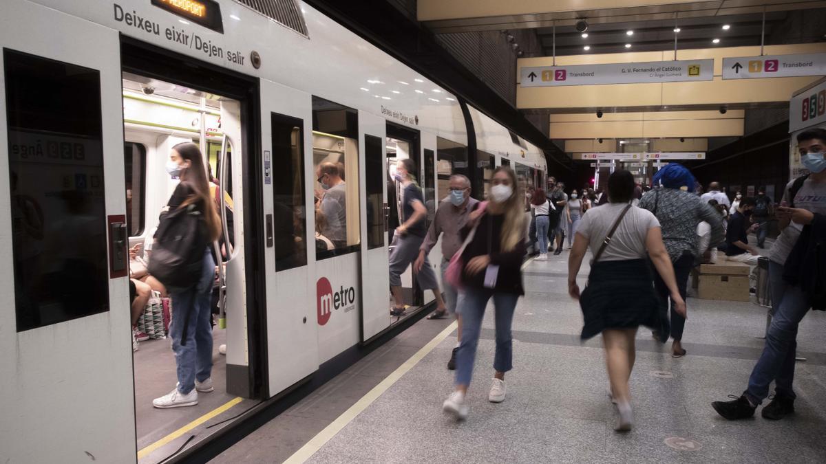 Una estación de Metro València