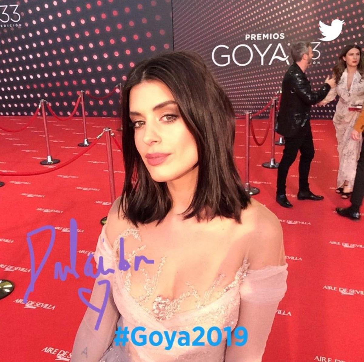 Dulceida en la alfombra roja de los Goya 2019