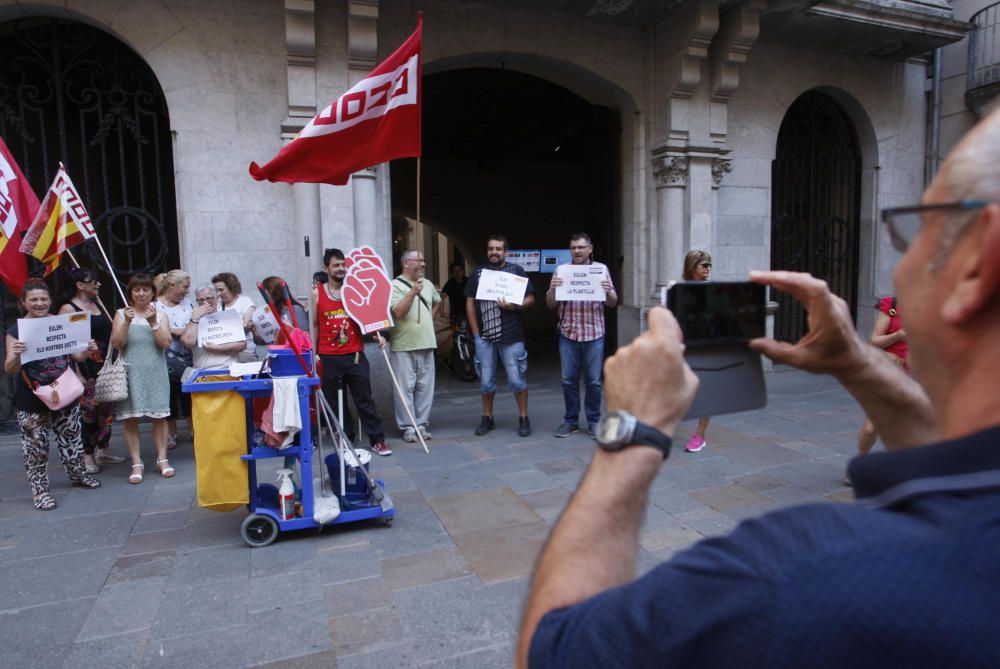 Protesta dels treballadors d''Eulen a Girona