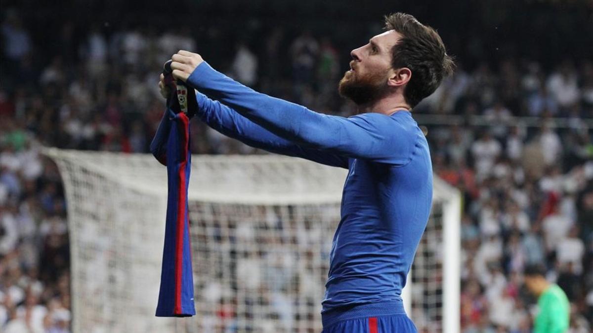 Messi, tras marcar en el Bernabéu