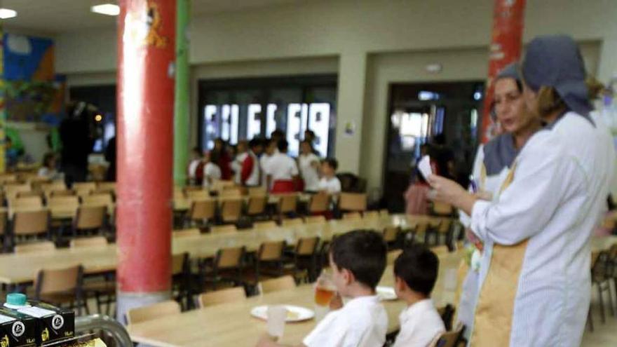 Un centro educativo durante uno de los servicios de comedor.