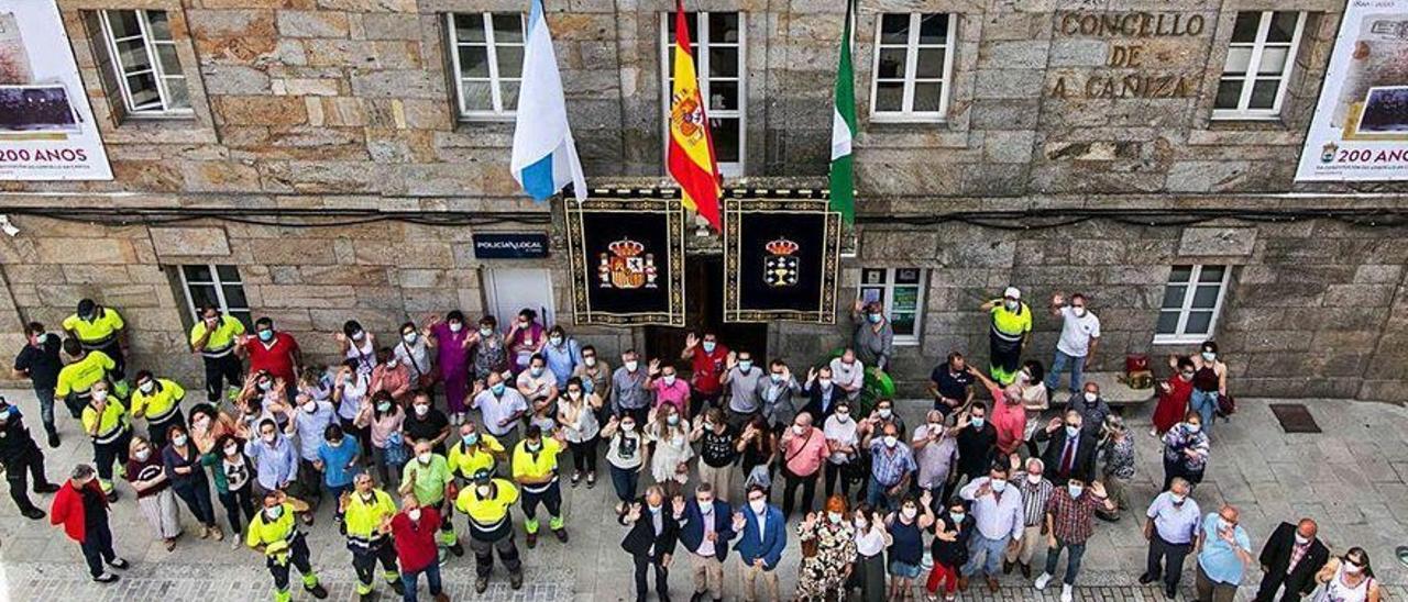 El consistorio de A Cañiza, durante la celebración del segundo centenario de la localidad.