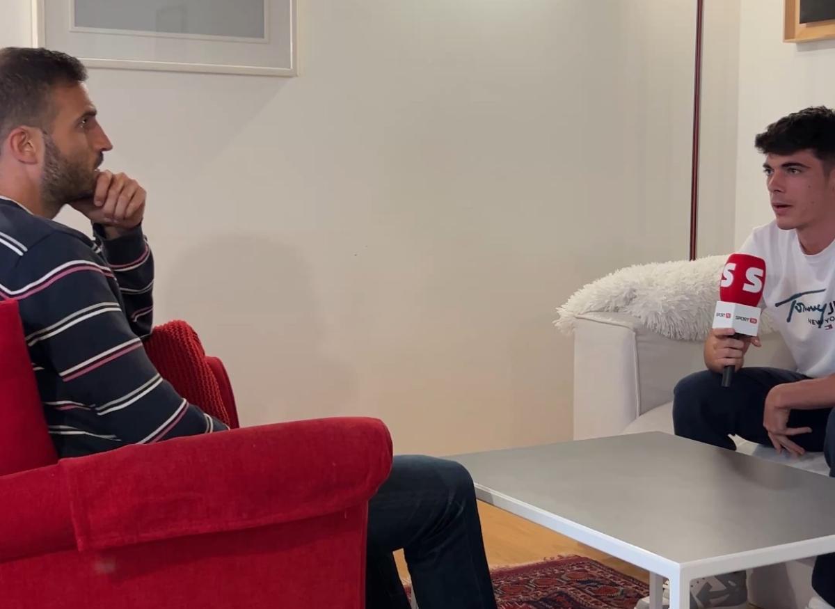 Álex Valle, durante su entrevista con SPORT en Como