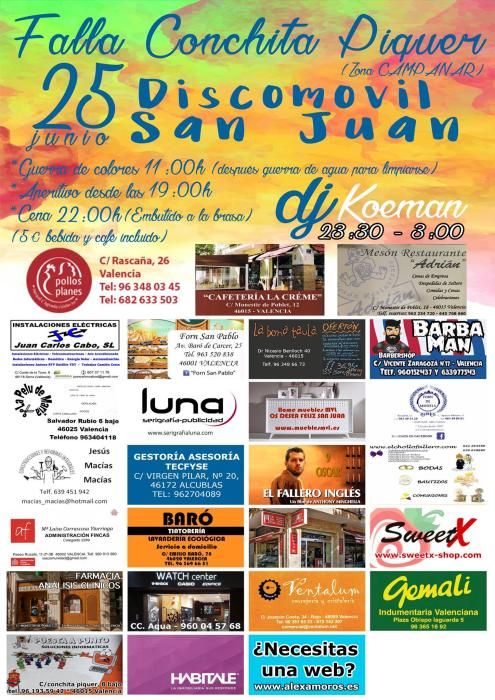 Carteles de Verbenas de San Juan del día 25