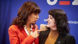 La ministra española de Igualdad, Ana Redondo, con la comisaria europea Helena Dalli.