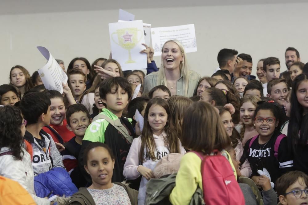 Premios Princesa de Asturias: Encuentro de Lindsey Vonn con estudiantes en Avilés