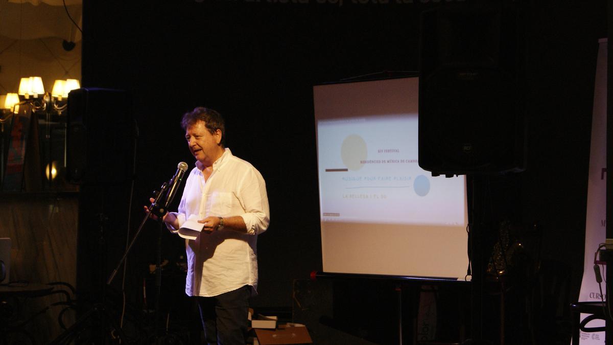 Joan Enric Lluna, durante la presentación el festival.
