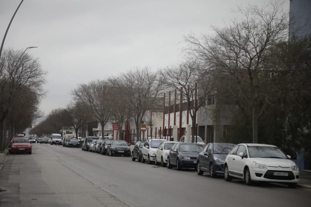 Polígono de Son Castelló el lunes a primera hora.