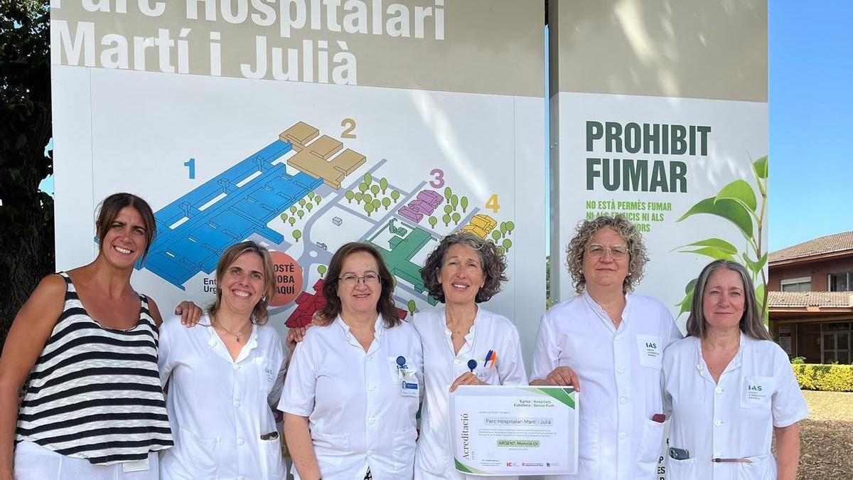 Rebuda del diploma al Parc Hospitalari Martí i Julià