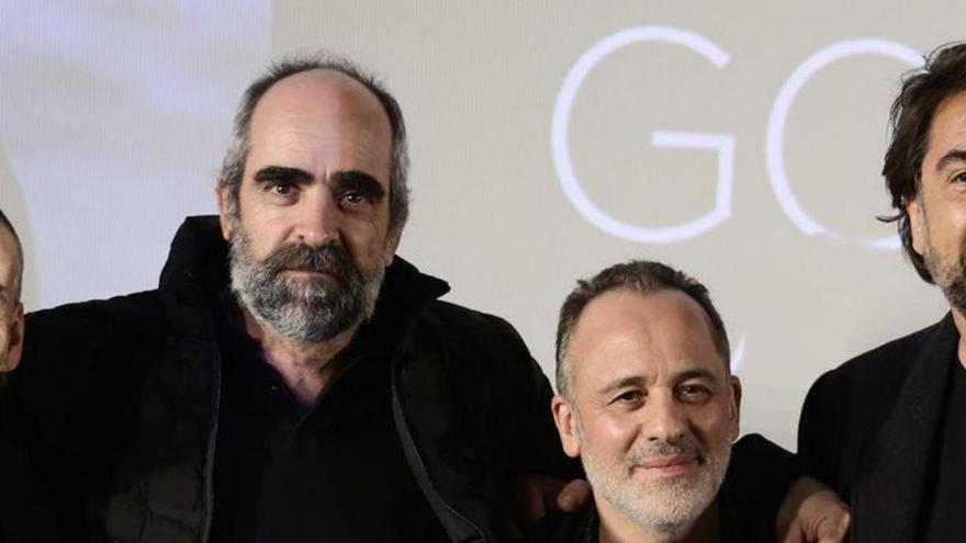 De izquierda a derecha, Eduard Fernández, Luis Tosar, Javier Gutiérrez y Bardem, nominados a mejor actor..