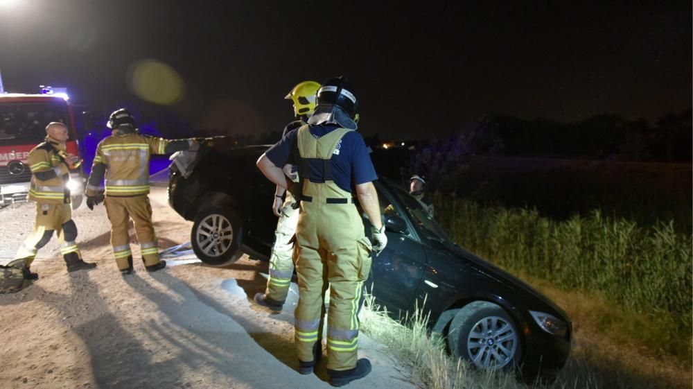 Rescatados ilesos tras salirse de la vía en Murcia